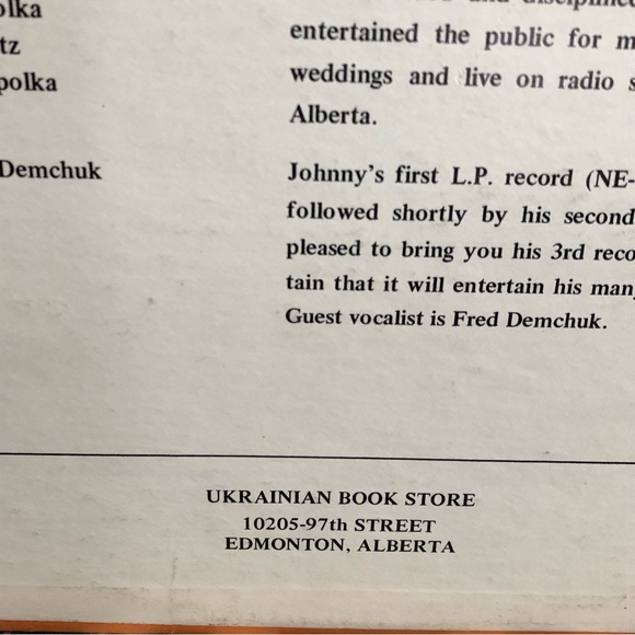 70's "Johnny Merenick and His String Jesters Sing & Play Ukrainian Songs" Record - Picture 6 of 11